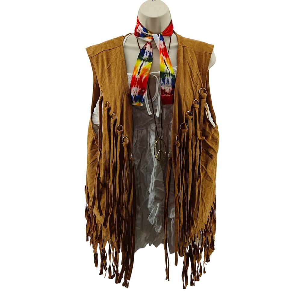 Spirit Halloween Hippie Costume Set 5 Pieces 70s 60s